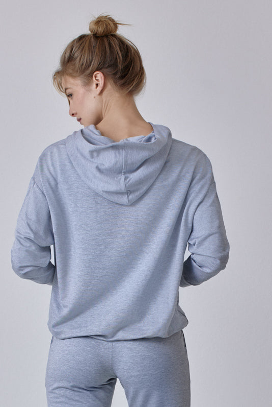 Nachhaltiger Hoodie in Silber für Frauen von Lounge Cherie