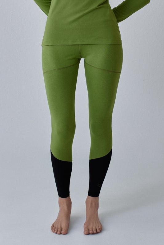 Yogahose Nanda moos/schw Lounge Cherie
