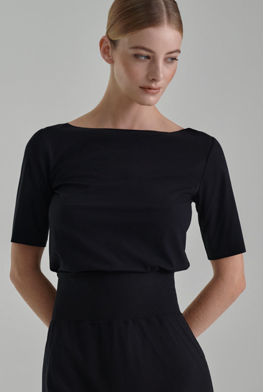 Nachhaltiges T-Shirt aus Modalfaser in schwarz für Frauen von Lounge Cherie