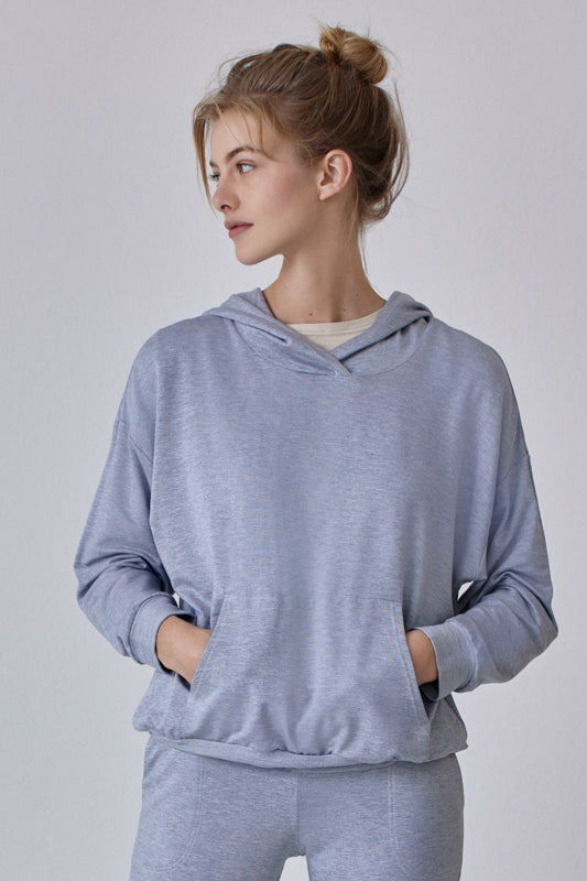 Nachhaltiger Hoodie in Silber für Frauen von Lounge Cherie