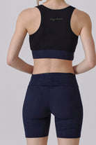 Nachhaltiges Crop Top / Sport-BH in Navy Blau / schwarz für Frauen von Lounge Cherie