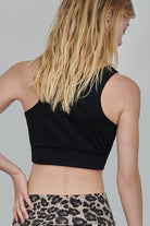 Nachhaltiges Crop Top / Sport-BH in schwarz für Frauen von Lounge Cherie